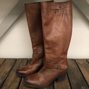 Clarks Brown Leather Knee High Boots